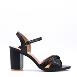 Sandal in mixed materials for women