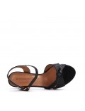 Sandal in mixed materials for women