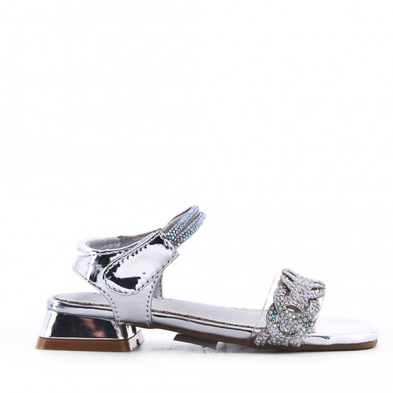 Girl's faux leather sandal