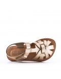 Sandale fille en simili cuir