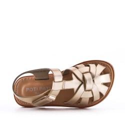 Sandale fille en simili cuir