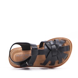 Sandale fille en simili cuir