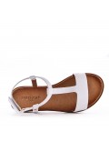 Girl's faux leather sandal