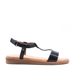 Girl's faux leather sandal