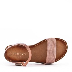 Sandale fille en simili cuir