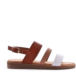 Sandale fille en simili cuir