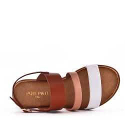 Sandale fille en simili cuir