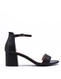 Faux leather heeled sandal