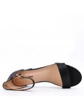 Faux leather heeled sandal