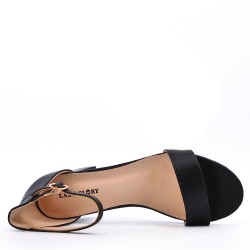 Faux leather heeled sandal