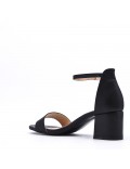 Faux leather heeled sandal