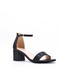 Faux leather heeled sandal