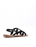 Flat sandals in faux leather for women