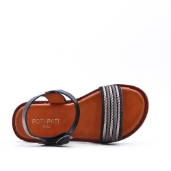 Sandale fille en simili cuir