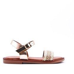Sandale fille en simili cuir