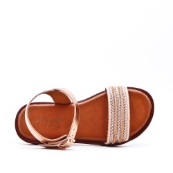 Sandale fille en simili cuir