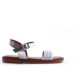Sandale fille en simili cuir