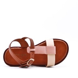 Sandale fille en simili cuir