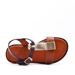 Sandale fille en simili cuir