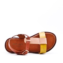 Sandale fille en simili cuir