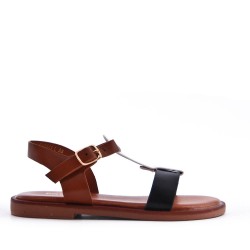 Sandale fille en simili cuir