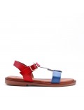 Girl's faux leather sandal