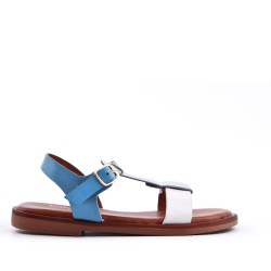 Girl's faux leather sandal