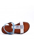 Girl's faux leather sandal