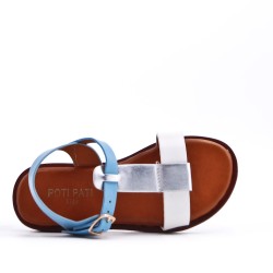 Sandale fille en simili cuir