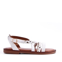 Sandale fille en simili cuir