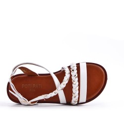 Sandale fille en simili cuir
