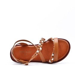 Sandale fille en simili cuir