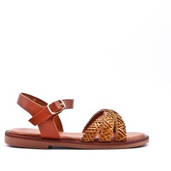 Sandale fille en simili cuir