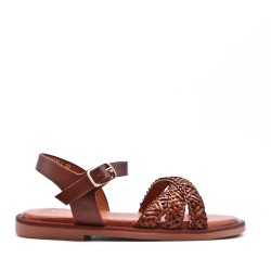 Sandale fille en simili cuir