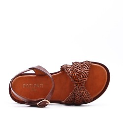 Sandale fille en simili cuir
