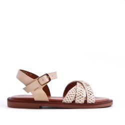 Sandale fille en simili cuir