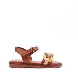 Sandale fille en simili cuir