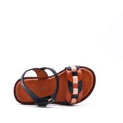 Sandale fille en simili cuir