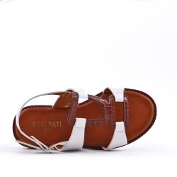 Sandale fille en simili cuir
