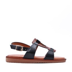 Sandale fille en simili cuir