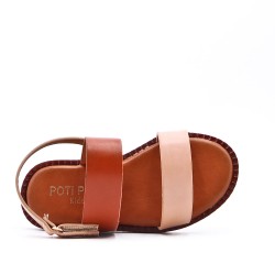 Sandale fille en simili cuir