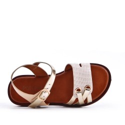 Sandale fille en simili cuir