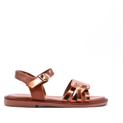 Sandale fille en simili cuir