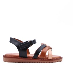 Sandale fille en simili cuir
