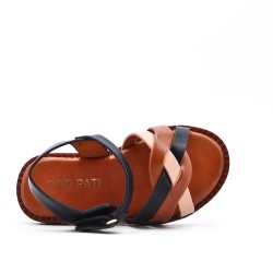 Sandale fille en simili cuir