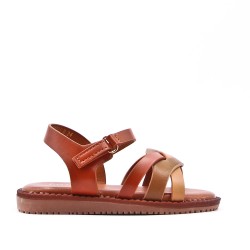 Sandale fille en simili cuir