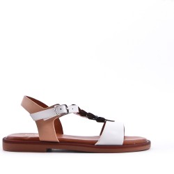 Sandale fille en simili cuir