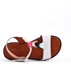 Sandale fille en simili cuir