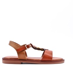 Sandale fille en simili cuir