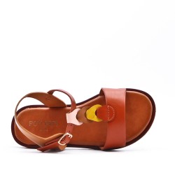 Sandale fille en simili cuir